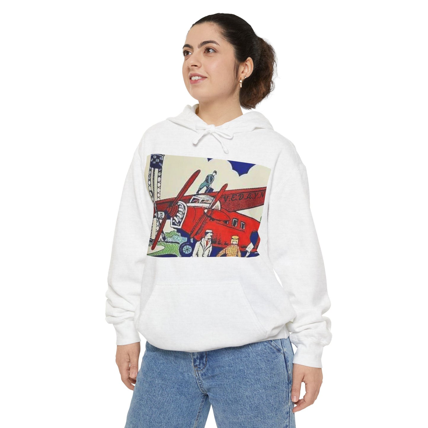Vintage Aviation Unisex Garment-Dyed Hoodie