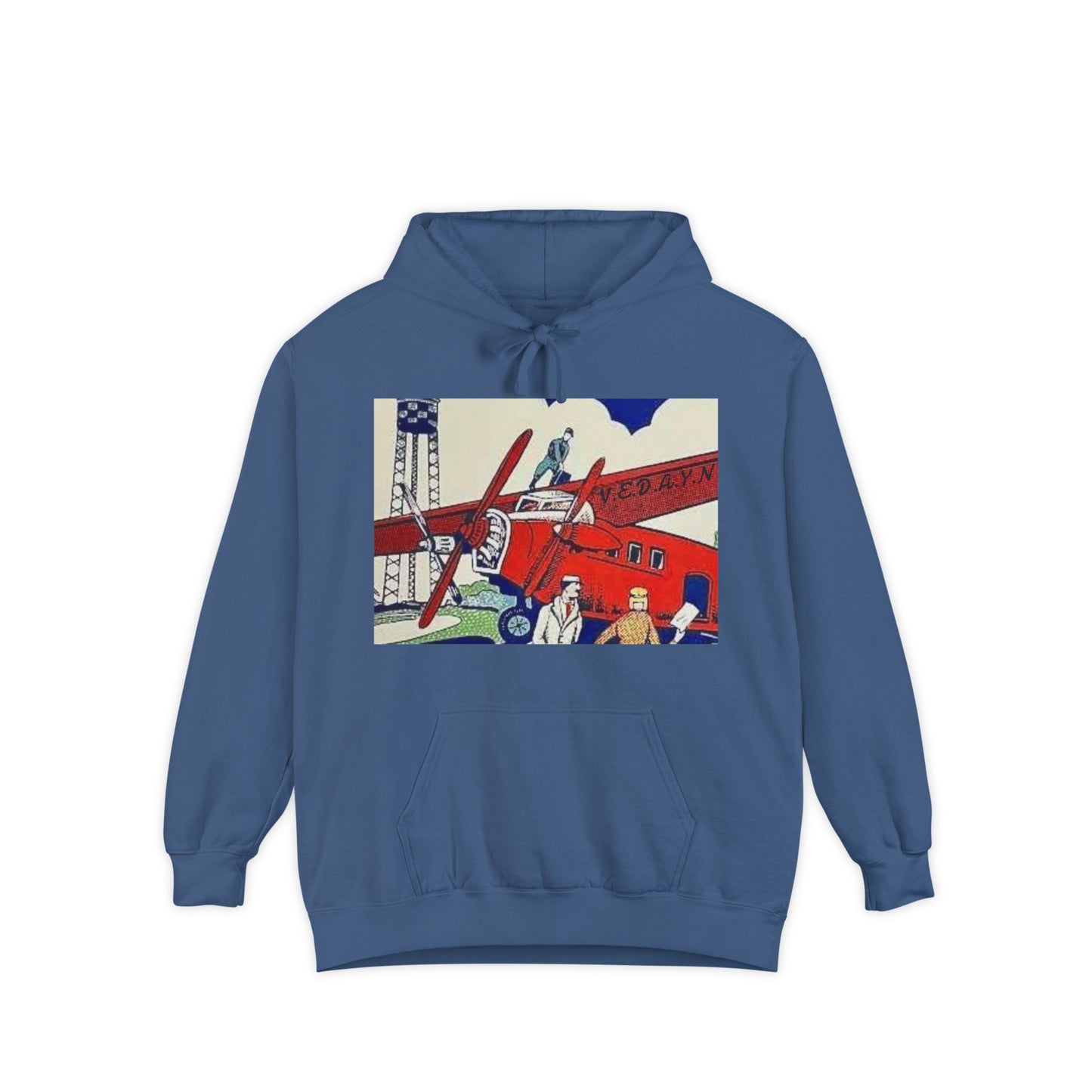 Vintage Aviation Unisex Garment-Dyed Hoodie