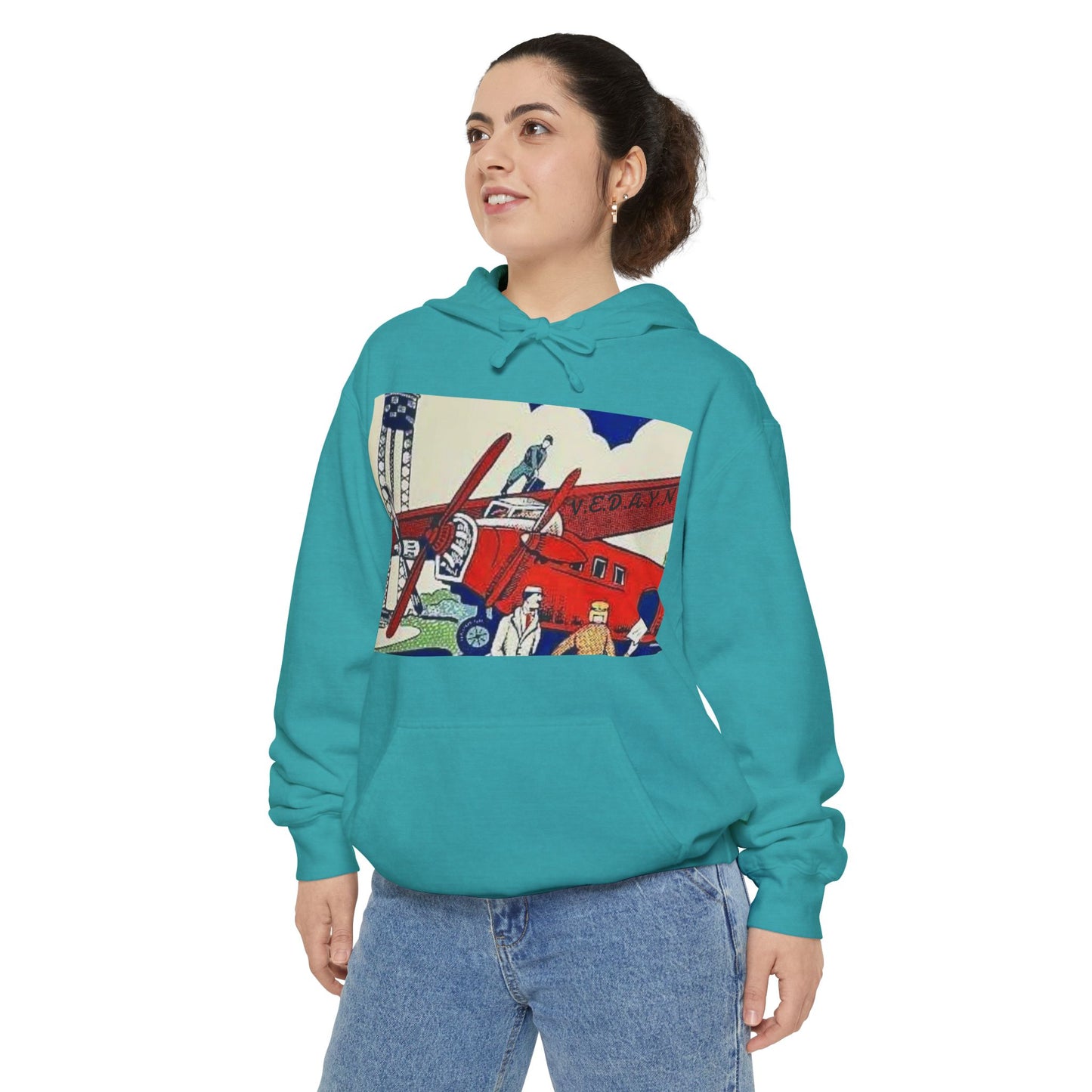 Vintage Aviation Unisex Garment-Dyed Hoodie