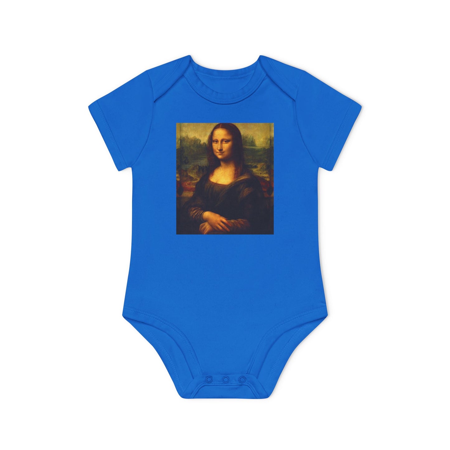 Mona Lisa Baby Bodysuit, Organic Baby Outfit