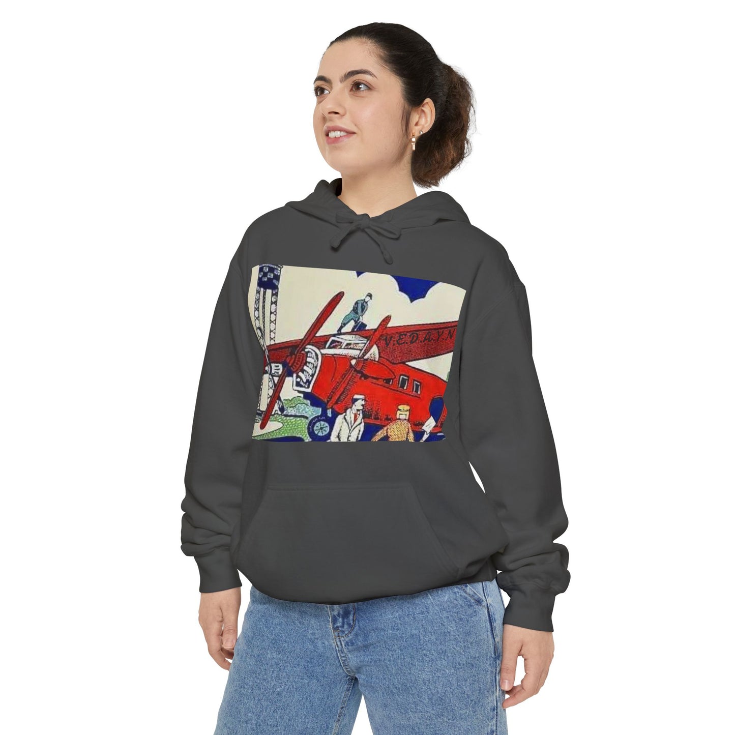 Vintage Aviation Unisex Garment-Dyed Hoodie