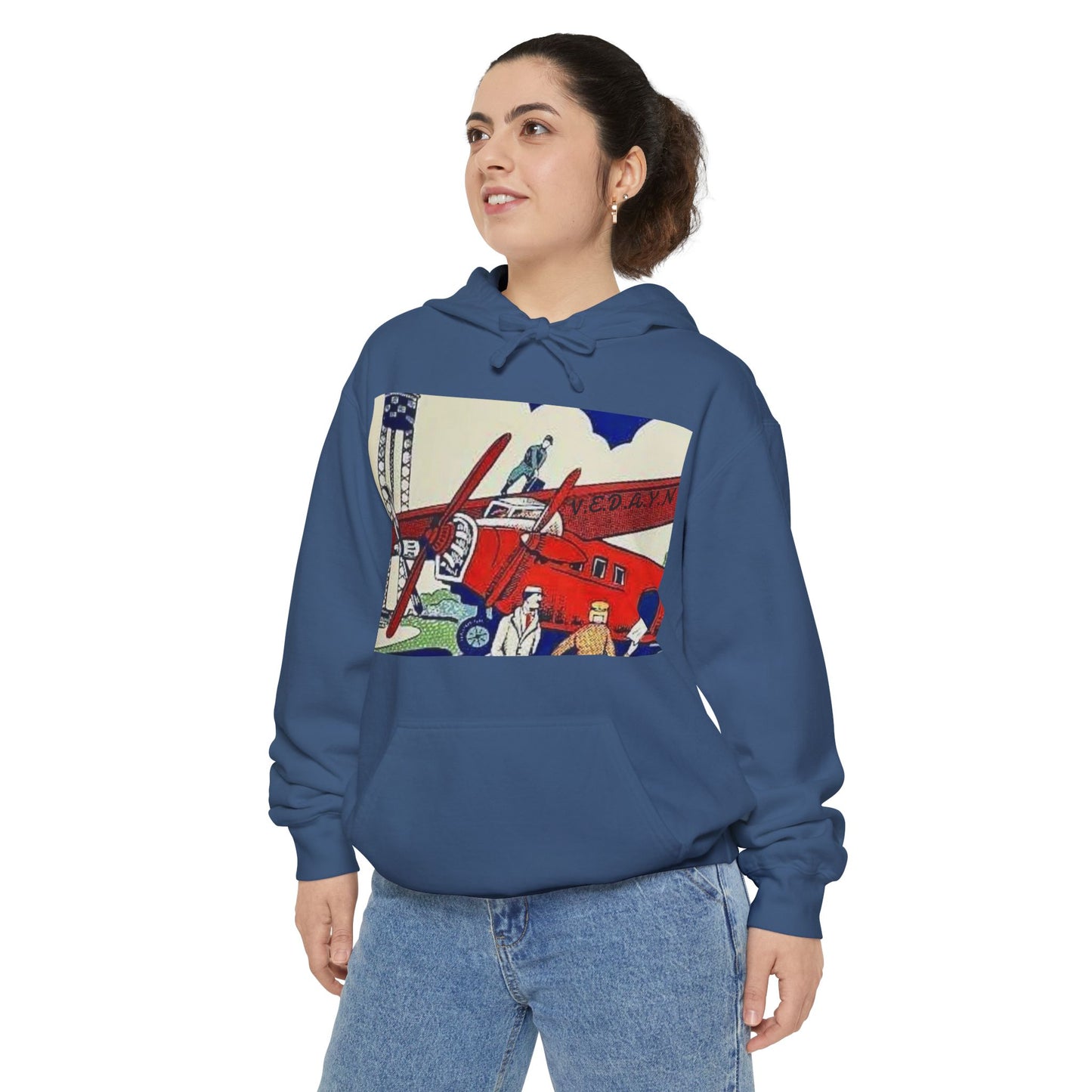 Vintage Aviation Unisex Garment-Dyed Hoodie