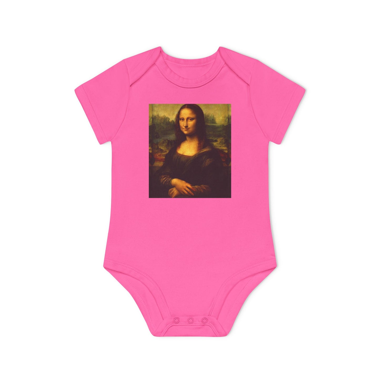 Mona Lisa Baby Bodysuit, Organic Baby Outfit